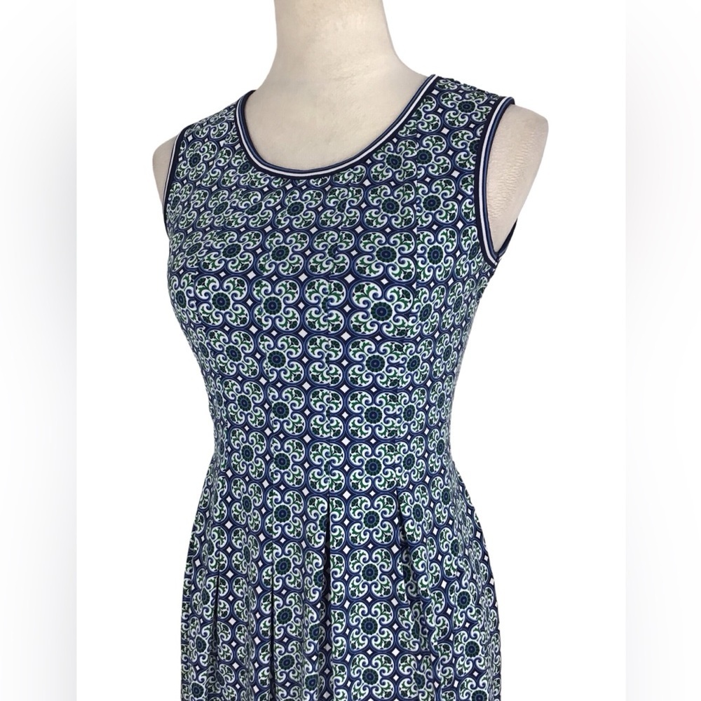 Max Studio Green Blue Sleeveless Fit & Flare Dress Size XS - Picture 5 of 8
